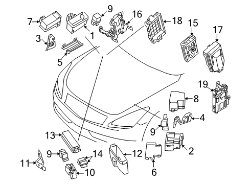 2012 Nissan 370Z Heated Seats Connector Assy-Fusible Link Diagram for 24370-C994B