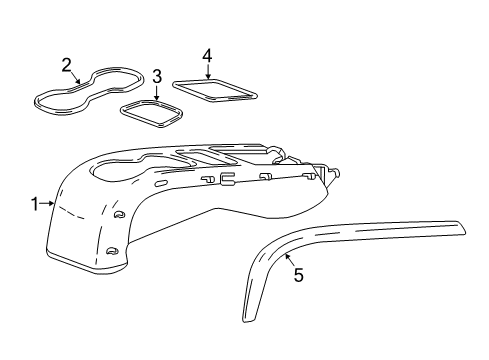 2018 Buick Cascada Rear Console Rear Console Diagram for 39027005