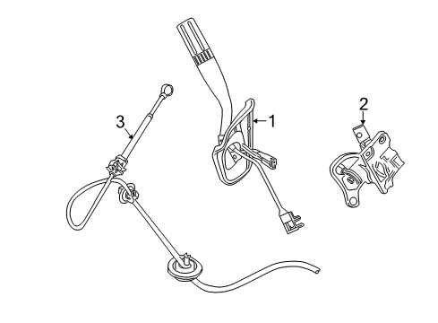 2016 Ford F-250 Super Duty Gear Shift Control - AT Shift Control Cable Diagram for DC3Z-7E395-B