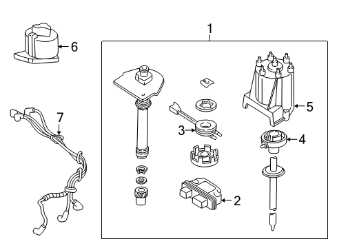 1985 Chevrolet Astro Ignition System Coil Diagram for 12498335