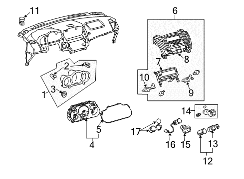 2008 Lexus RX400h A/C & Heater Control Units Multi-Display Assy Diagram for 86110-48500