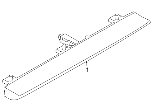 2016 Nissan GT-R High Mount Lamps Lamp Assembly-Stop Diagram for 26590-JF00B