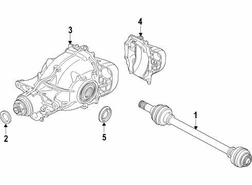 2021 BMW X5 Rear Axle, Differential, Drive Axles, Propeller Shaft CENTER MOUNT, ALUMINIUM Diagram for 26119844433