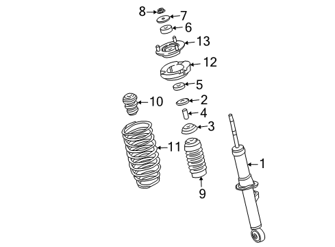 2004 Kia Sorento Struts & Components - Front Nut-Lock Diagram for 1325412003