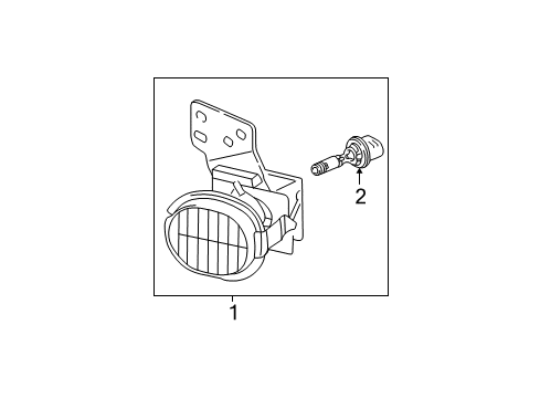 2002 Chevrolet Cavalier Fog Lamps Fog Lamp Assembly Diagram for 22622589