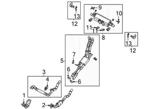 2022 Jeep Wrangler Exhaust Components Bracket-Exhaust Diagram for 68484200AA