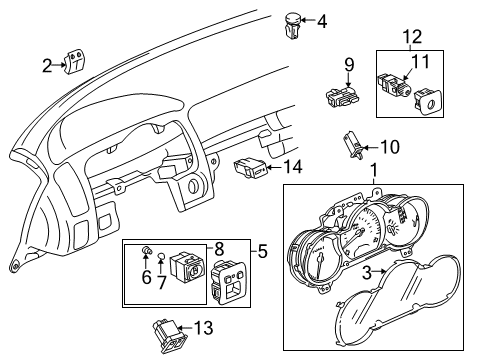 2002 Lexus SC430 Trunk Bulb Cap Diagram for 84998-10430
