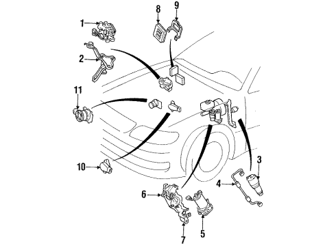 1994 Lexus GS300 Powertrain Control Sensor, Oxygen Diagram for 89465-30180