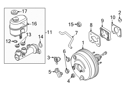 2006 Dodge Durango Hydraulic System Hose-Brake Booster Vacuum Diagram for 52855170AB