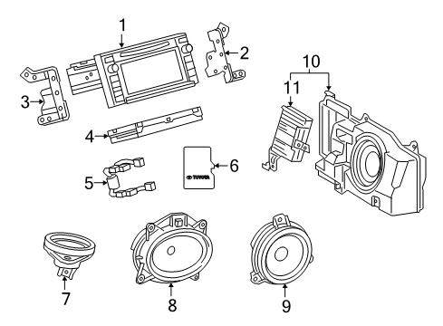 2019 Toyota Tacoma Navigation System Radio Diagram for 86804-04091