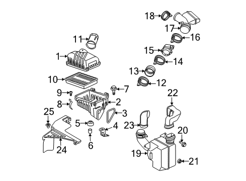 2005 Kia Spectra Powertrain Control Nut-Flange Diagram for 13395-06007-B