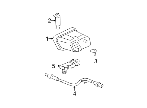 2004 Saturn Ion Fuel Injection Canister Asm, Evap Emission Diagram for 19259322