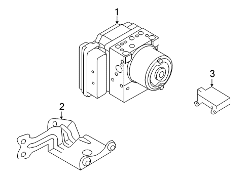 2010 Hyundai Tucson ABS Components Bracket-Hydraulic Module Diagram for 589602S300