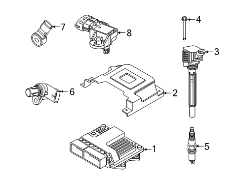 2021 Fiat 500X Ignition System Spark Plug Diagram for 68440226AA
