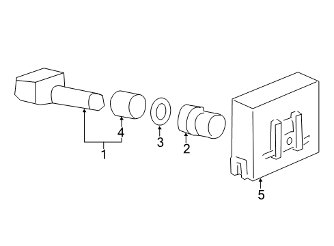 2012 Honda CR-V Tire Pressure Monitoring Unit Assy, Tpms Diagram for 39350-T0A-A12