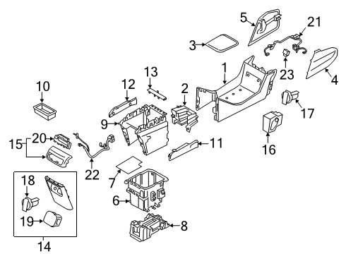 2022 Hyundai Palisade Auxiliary Heater & A/C Unit Assembly-Mood Lamp Diagram for 92900-S8000