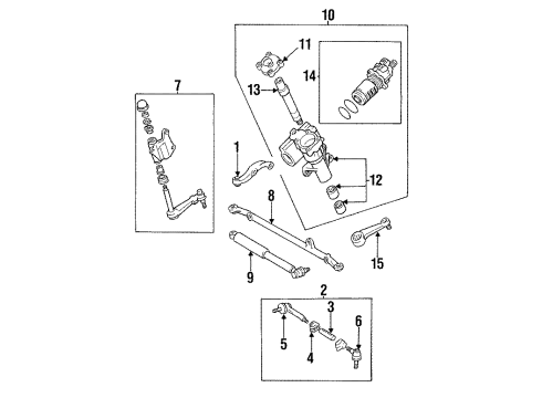 1997 Toyota T100 Steering Gear & Linkage Damper Assy, Steering Diagram for 45700-39075