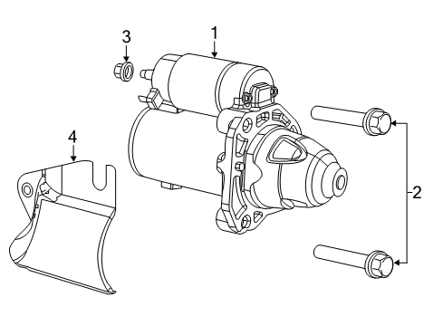 2011 Dodge Challenger Starter Shield-Starter Diagram for 68068623AA