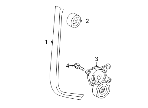 2018 Infiniti QX30 Belts & Pulleys TENSIONER Assembly Auto Diagram for 11955-HG01F