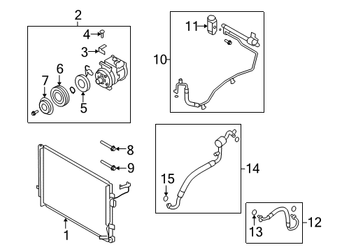 2009 Kia Borrego Air Conditioner Bolt-Compressor Mounting Diagram for 977142J000