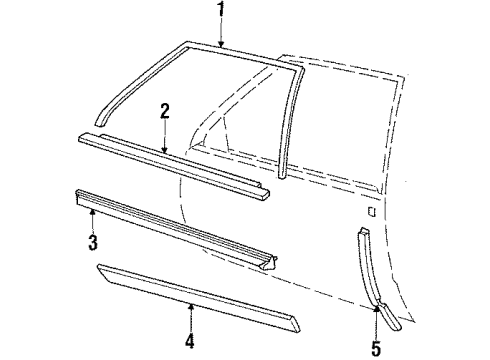 1985 Oldsmobile 98 Front Door Mirror Asm-Outside Rear View Remote Control RH *Prime Diagram for 20469518