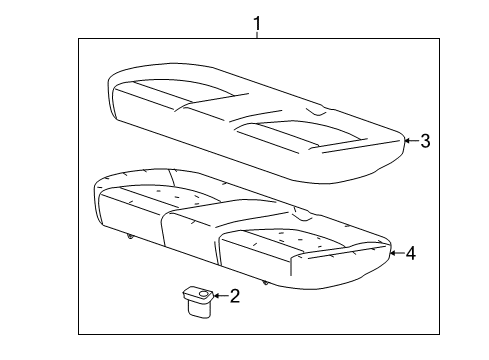 2019 Chevrolet Sonic Rear Seat Components Cushion Assembly Diagram for 95154440