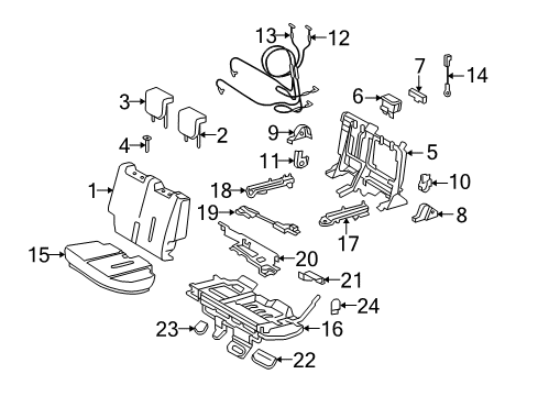 Diagram for 2013 Scion xD Rear Seat Components 