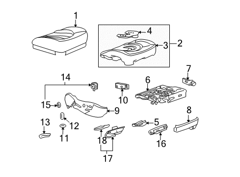 2010 Buick Lucerne Front Seat Components Module Kit-Inflator Restraint Front Pass Presence (W Diagram for 25888352