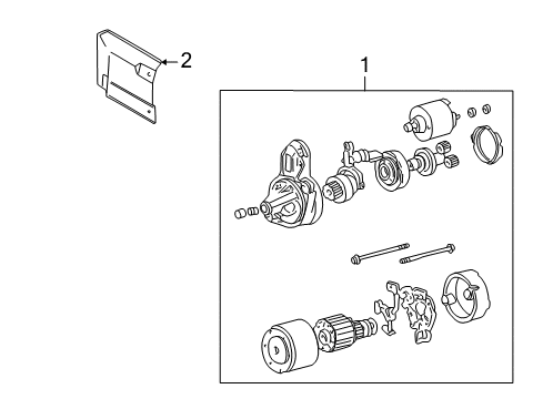 2004 Kia Optima Starter REMAN Starter Diagram for 3610038050RU