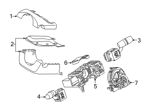 2020 Toyota Yaris Switches Wiper Switch Diagram for 84652-WB006