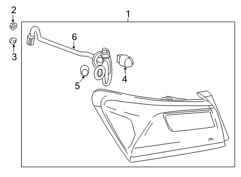 2016 Chevrolet Malibu Bulbs Tail Lamp Assembly Diagram for 84516374