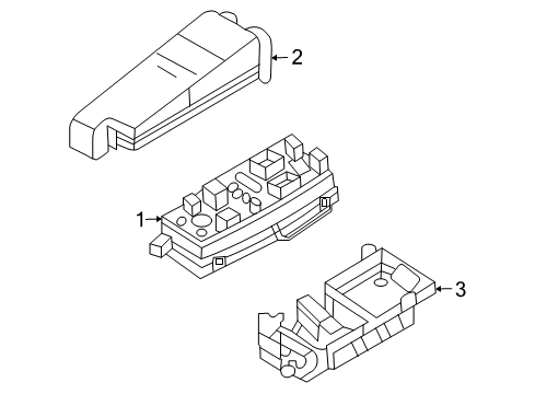 2011 Kia Sedona Electrical Components Engine Room Junction Box Assembly Diagram for 919504D350