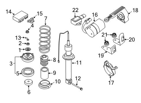 2006 BMW 750Li Struts & Components - Rear Front Holder For Compressor Diagram for 34516756193