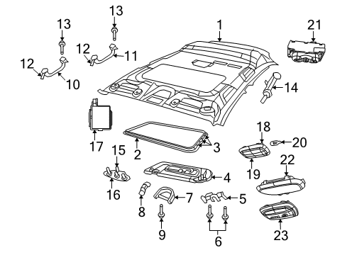 2016 Jeep Compass Interior Trim - Roof Lamp-Reading Diagram for 1AN73HDAAB