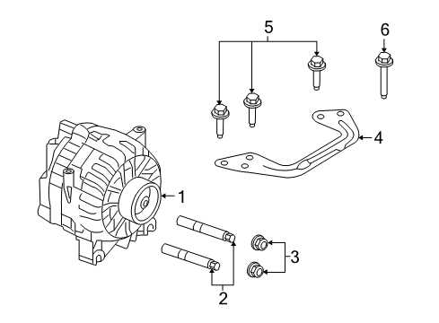 2010 Ford Explorer Sport Trac Alternator Alternator Diagram for 9L2Z-10346-B