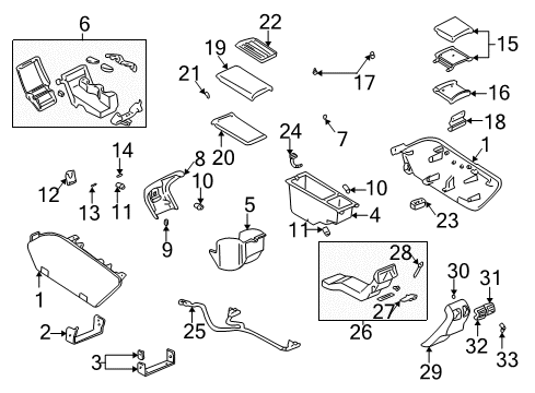 2000 Buick LeSabre Front Console Plug-Electric Accessory Plug Housing Opening Diagram for 15958463