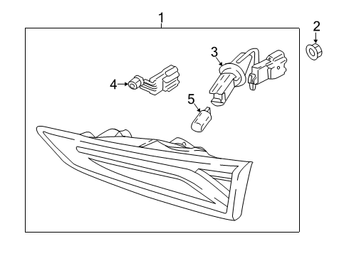 2018 Hyundai Kona Bulbs Lamp Assembly-Rear Combination Inside, RH Diagram for 92404-J9110