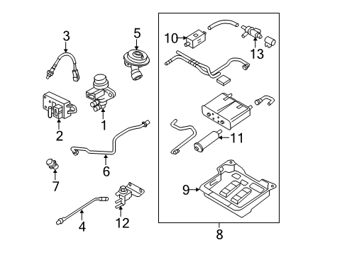 2005 Mercury Grand Marquis Powertrain Control PCM Diagram for 5W7Z-12A650-ABARM