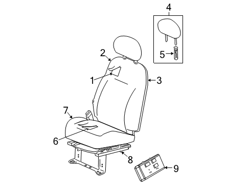 2007 Chrysler PT Cruiser Front Seat Components Pad-Heater Diagram for 5000025AA