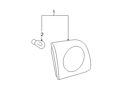 2012 Chevrolet Malibu Backup Lamps Back Up Lamp Assembly Diagram for 15271121