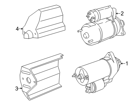 1996 BMW 750iL Starter Starter Diagram for 12411711403