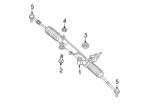 2011 Dodge Durango P/S Pump & Hoses, Steering Gear & Linkage Rack And Pinion Complete Unit Diagram for 68078529AE