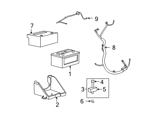 2011 Ford Expedition Battery Positive Cable Diagram for AL1Z-14300-DA