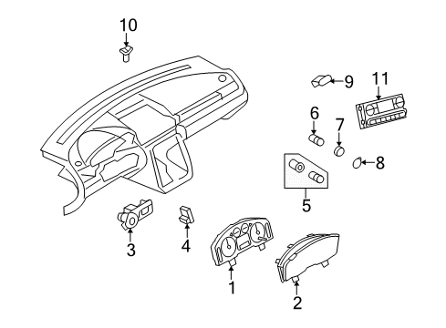 2006 Ford Freestyle Switches Wiper Switch Diagram for 5F9Z-17A553-AAA