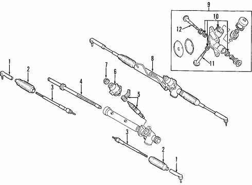 2002 Infiniti QX4 P/S Pump & Hoses, Steering Gear & Linkage Seal Kit-Power Steering Pump Diagram for 49591-6C925