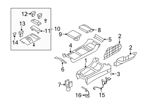 2008 Hyundai Azera Front Console Switch Assembly-Seat Heater, RH Diagram for 93735-3L000-K7