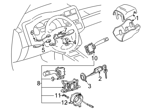 2000 Toyota RAV4 Cruise Control System Module Diagram for 88240-0W022