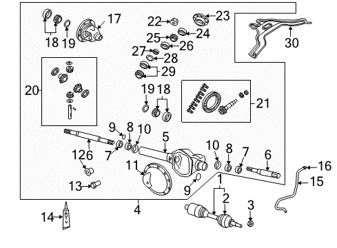 2007 Chrysler Aspen Front Axle & Carrier Vent-Axle Diagram for J5352955