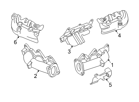 2005 Buick Rendezvous Exhaust Manifold Shield Asm-Exhaust Manifold Heat Diagram for 12575347