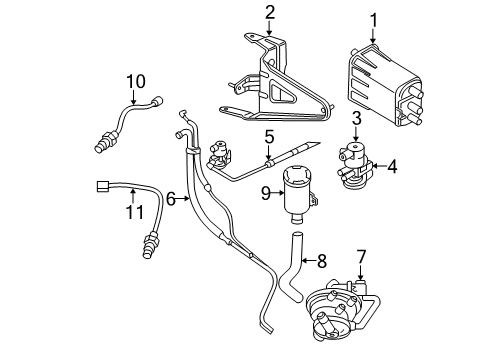 2004 Dodge Dakota Powertrain Control CANISTER-Vapor Diagram for 52000438AA